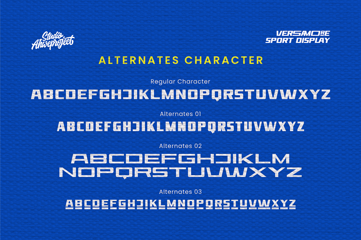 Versamore - Sport Display Font, a Sans Serif Font by ahweproject (Photo 7 of 18)