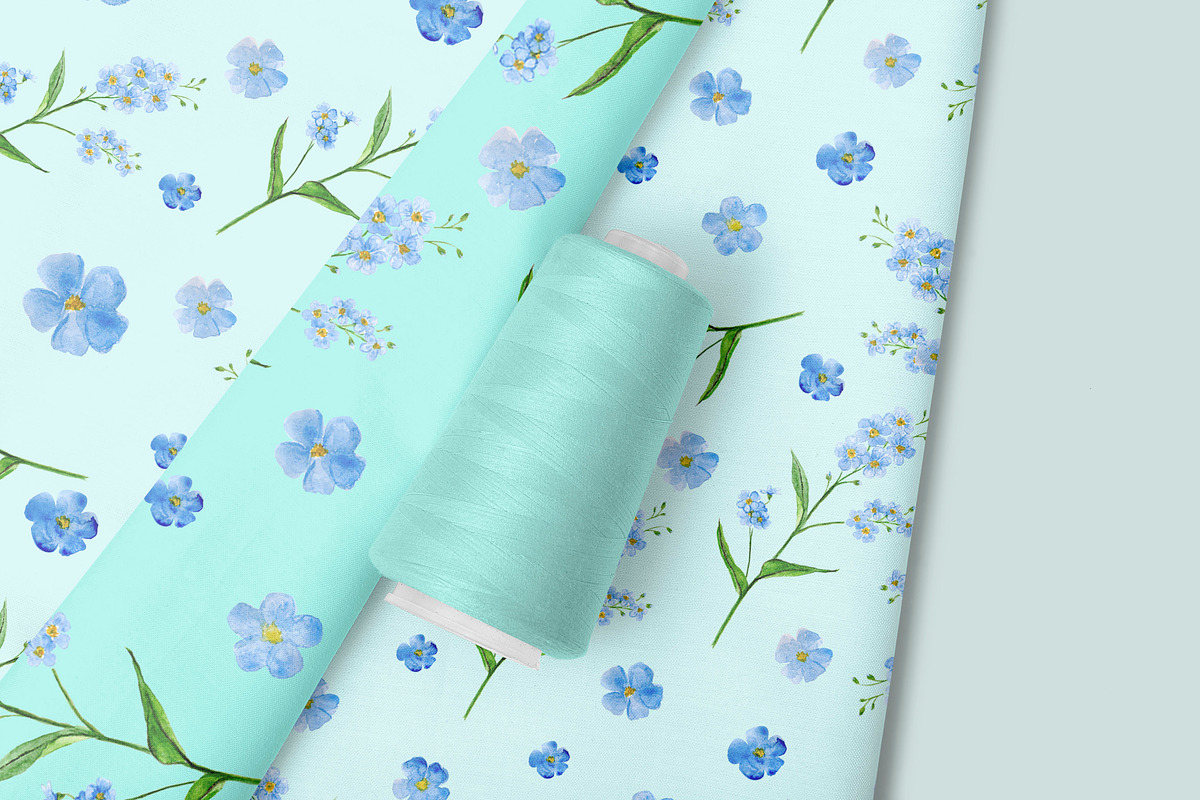 10 png Forget-me-not floral set, a Decorative Illustration by NatArt (Photo 3 of 4)