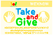 take and give font, a Font by weknow (Thumbnail 2 of 5)