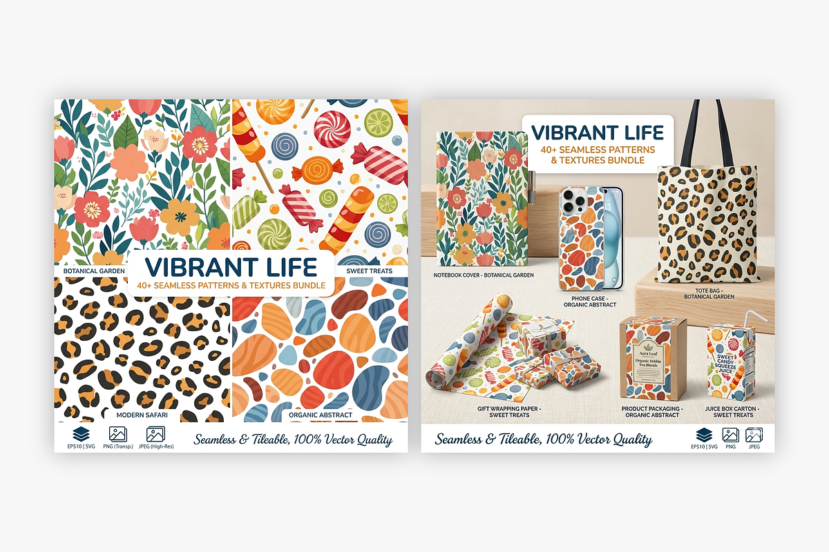 100+ Vibrant Pattern Texture Bundle, a Texture Graphic by Design_Planet (Photo 10 of 16)