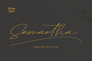 Samantha Signature, a Script Font by Analogous (Thumbnail 1 of 8)