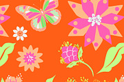 Pop 70s Bright Floral Seamless, a Pattern Graphic by Sharon Schwalbe (Thumbnail 3 of 4)