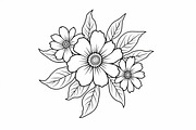 Floral Coloring Book for Adults Set, an Illustration by Creativeshirt (Thumbnail 7 of 9)
