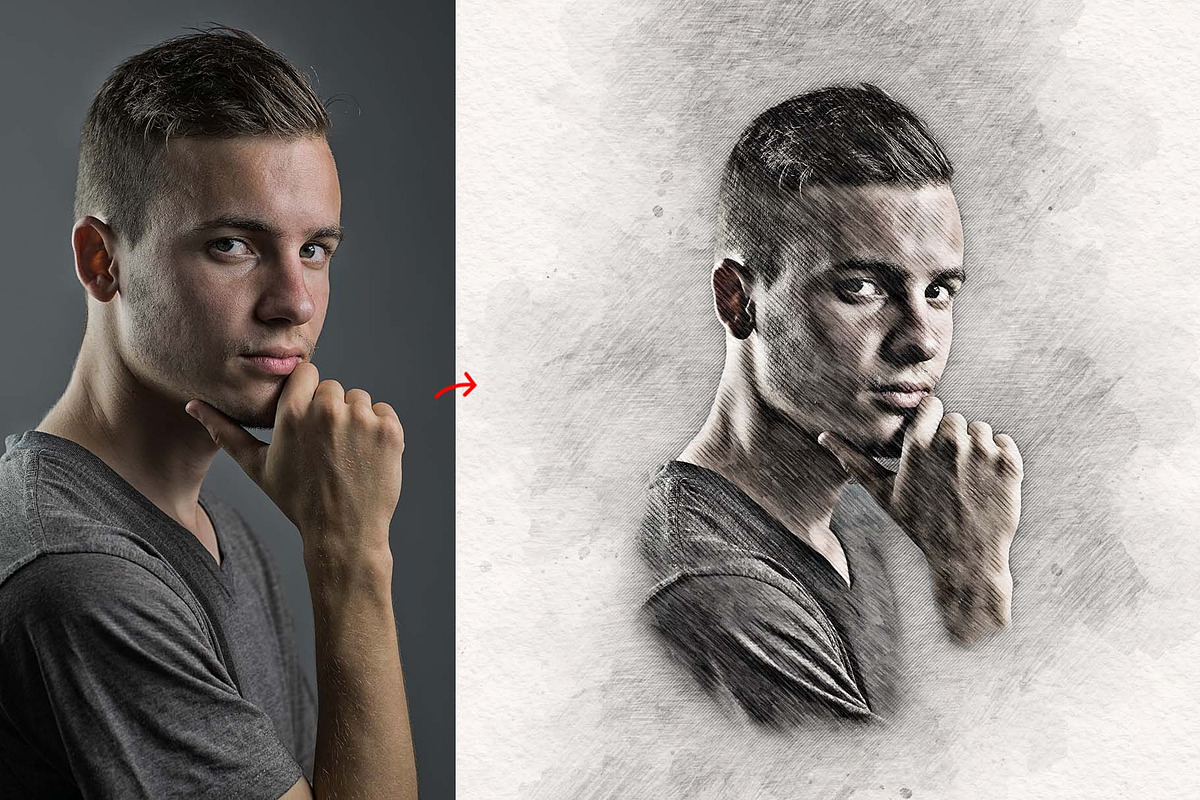 Realistic Drawing & Sketch Effect 2, an Action Add-On by MRI STUDIO ...