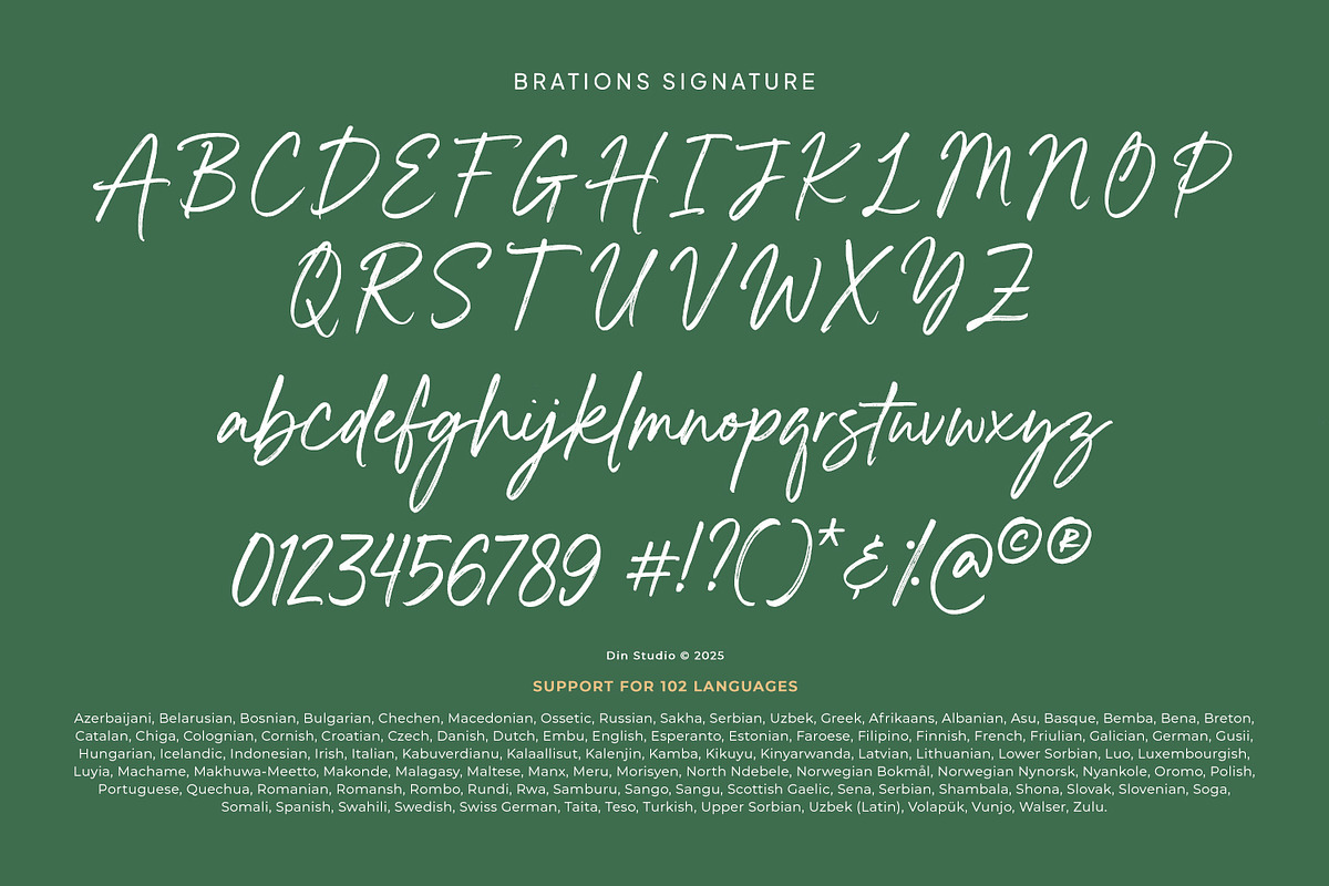 Brations Signature, a Font by din-studio.com (Photo 6 of 16)