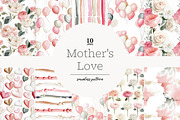 Mothers Day Paper Pattern, a Pattern Graphic by GlamArtZhanna (Thumbnail 1 of 4)