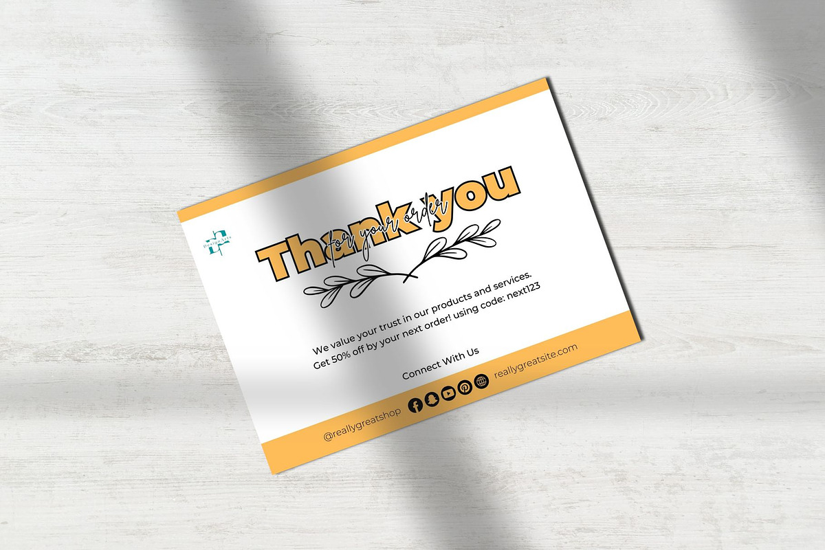 Thank you card template design canva, a Card Template by DesignArts (Photo 2 of 4)