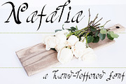 NATALIA Hand Lettered Font, a Script Font by Rhonna Designs (Thumbnail 1 of 3)