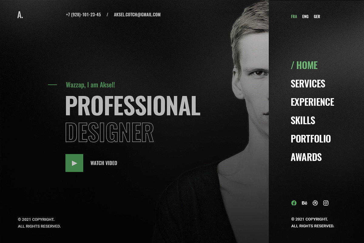 Aksel - CV/Resume WordPress Theme, a WordPress Template by VLThemes (Photo 2 of 2)