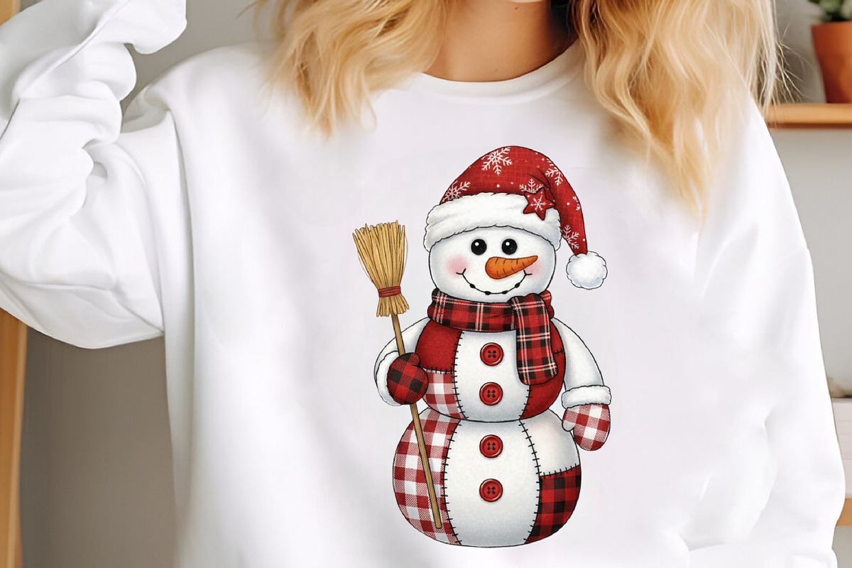Patchwork Snowman Png Christmas Png, an Illustration by SinaCreation (Photo 3 of 7)