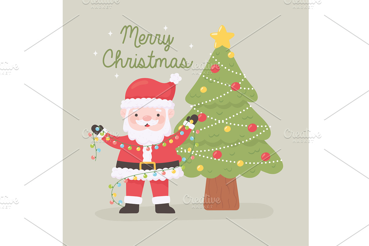merry christmas card, an Illustration by studiogstock