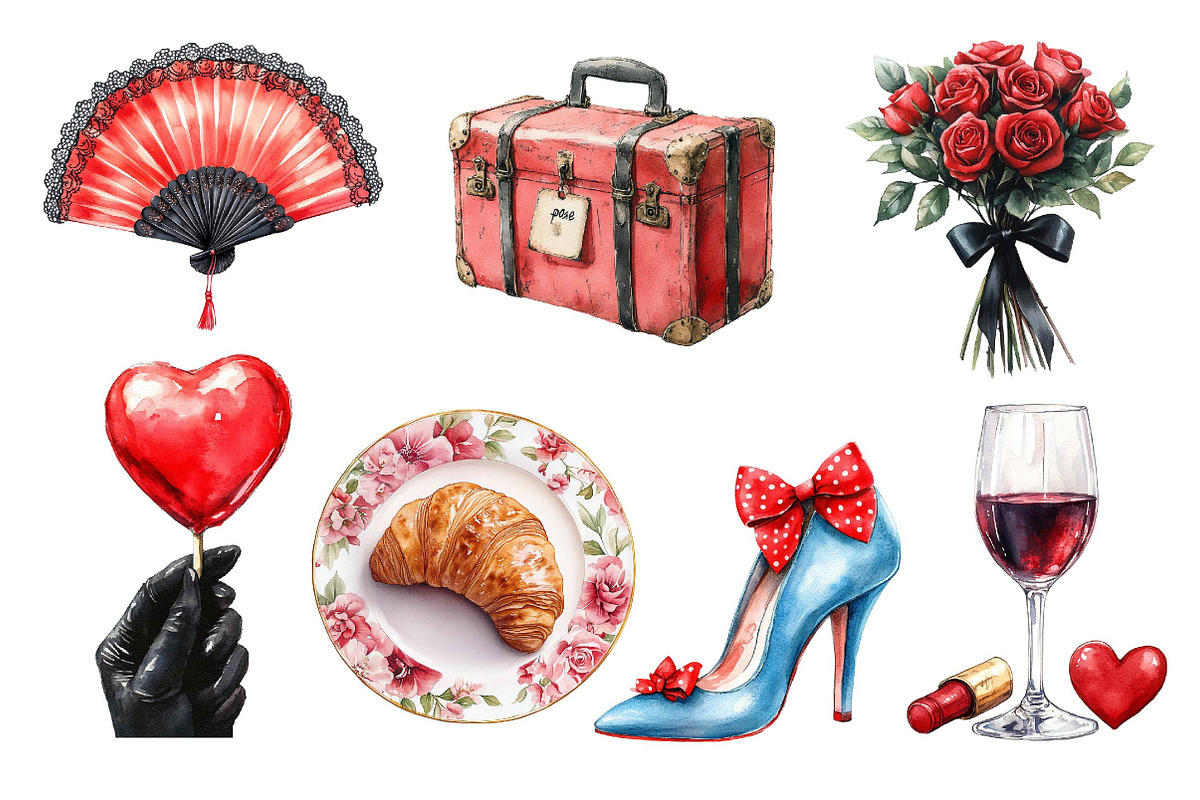 Parisian Summer Clipart, an Illustration by Dream Creation (Photo 4 of 4)