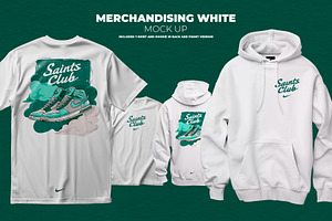 T-shirt and Hoodie White Mock Up