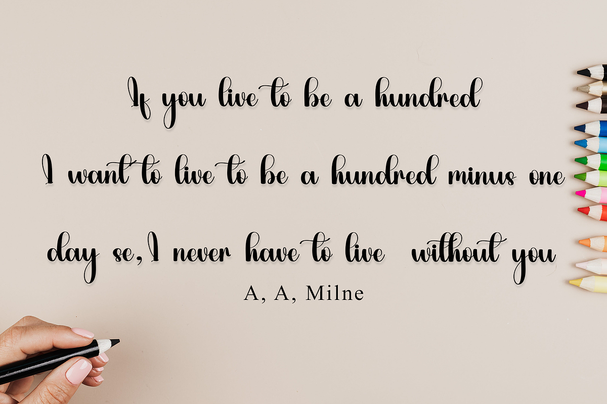 Typography, a Handwritten Font by InermediaSTUDIO (Photo 7 of 7)