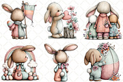 Whimsical Easter Bunny Back View Cli, an Illustration by Black Bird Studio (Thumbnail 3 of 6)
