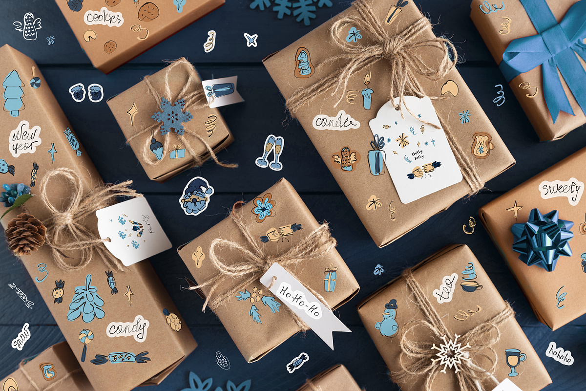 Christmas Doodle Bundle, a Seasonal Illustration by lokfrid (Photo 2 of 9)