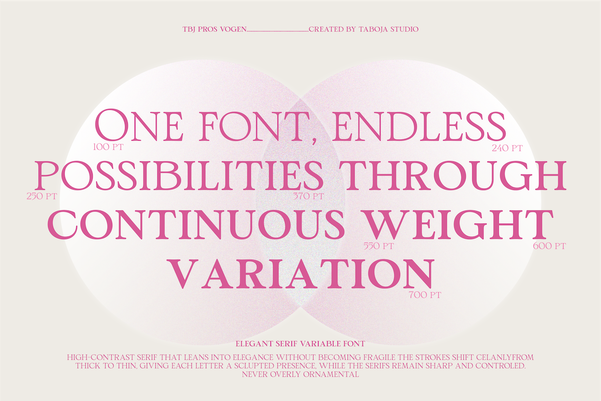 TBJ Pros Vogen Luxury Modern Serif, a Serif Font by Taboja Studio (Photo 6 of 15)
