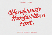 Wandernote Handwritten Font, a Handwritten Font by Littlehand (Thumbnail 1 of 11)