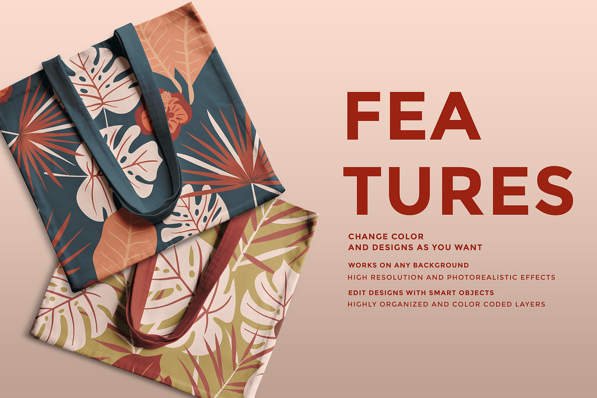 Reusable Cotton Tote Bag Mockup, a Product Mockup by Designertale (Photo 5 of 9)