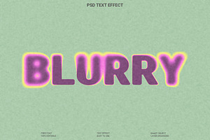 Blurry Photoshop Text Effect, a Layer Style Add-On by Imamul001