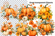 Pumpkin Clipart Watercolor Pumpkin, a Seasonal Illustration by Paper Artsthetics (Thumbnail 2 of 6)