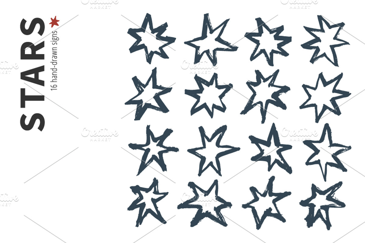 Hand-drawn Stars and Patterns