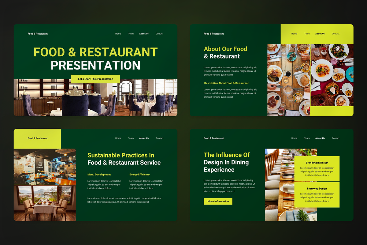 Food & Restaurant Google Slides, a Presentation Template by SquidPixey (Photo 2 of 7)