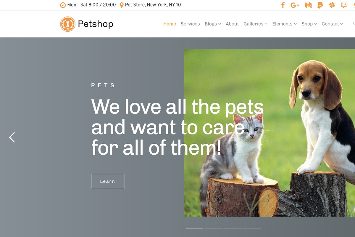 Petshop & Pet Care WordPress Theme, a WordPress Template by Visualmodo (Photo 25 of 30)