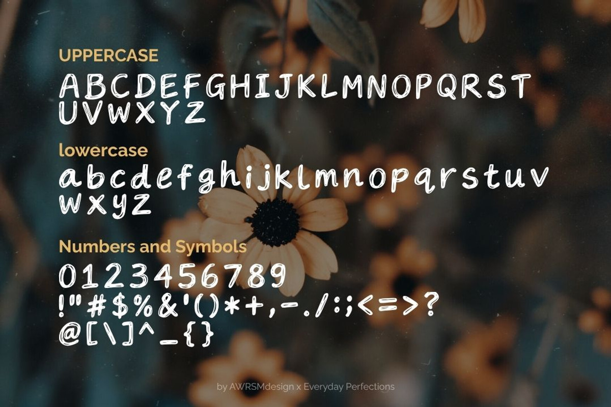 Flowny | Doodle Handwriting Font, a Handwritten Font by Everyday Perfection (Photo 2 of 5)