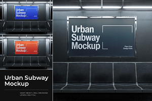 Urban Subway Billboard Mockup, an Advertising Mockup by Pitchlook.Studio