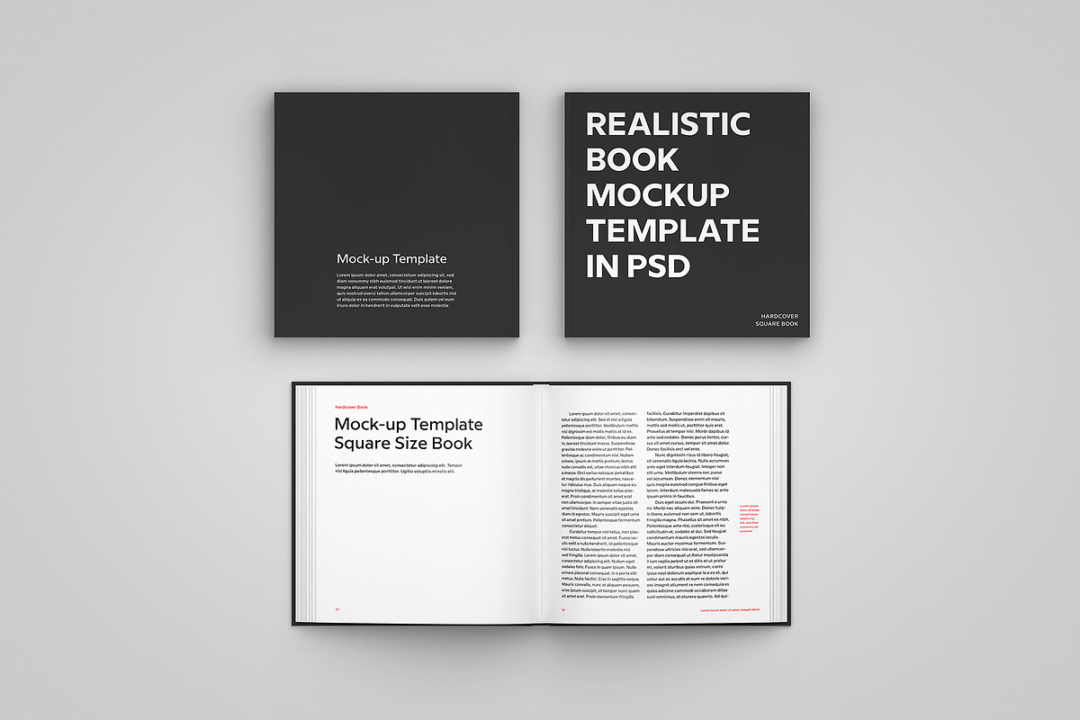 Hardcover Square Book Mockup, a Books & Magazine Mockup by Petr Stránský (Photo 2 of 21)