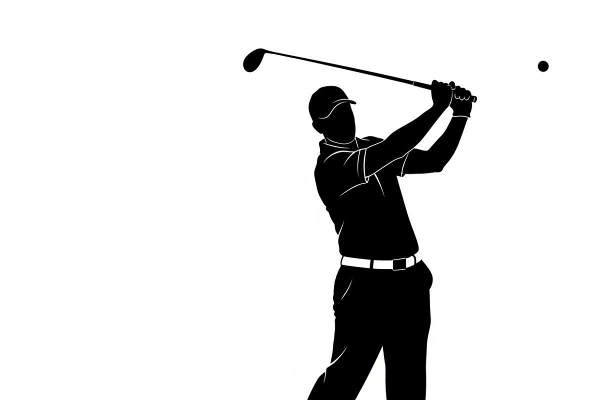 golfing swing silhouettes showcasing, an Illustration by Amazin_art (Photo 9 of 31)