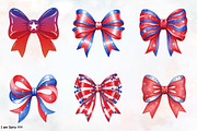 4th of July Bow Clipart, a Decorative Illustration by RobertsArt (Thumbnail 3 of 6)