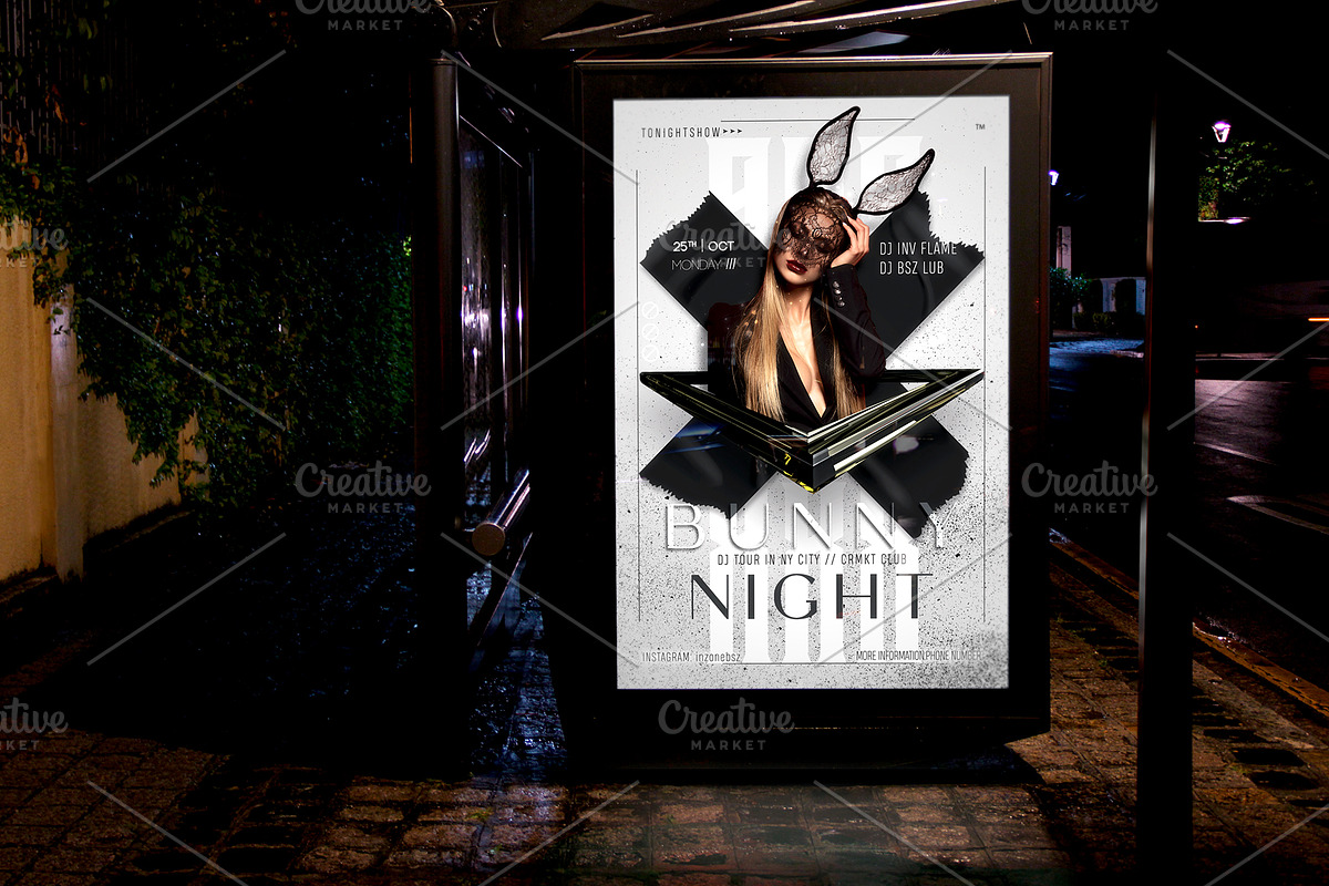 Bunny Night Club Flyer, a Flyer Template by Basez Flyers (Photo 3 of 4)