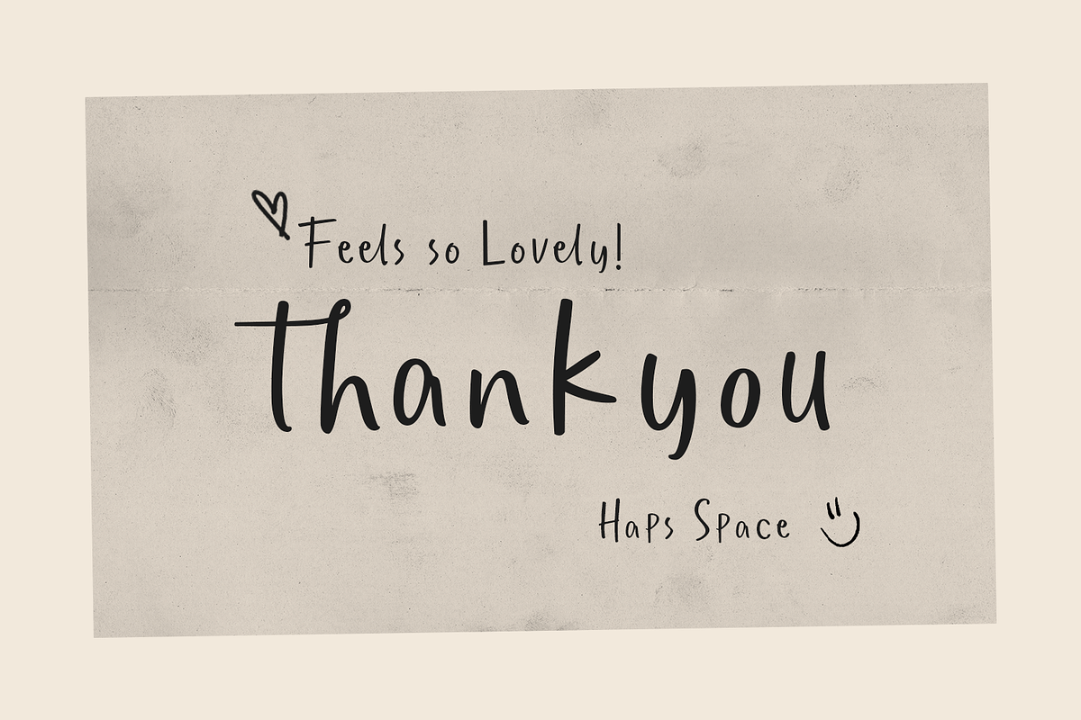Feels So Lovely Playful Quirky Font, a Handwritten Font by Haps Space (Photo 11 of 11)