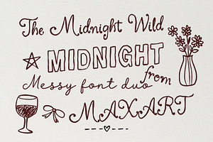 The Midnight Wild Font Duo, a Handwritten Font by MaxArt