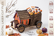 Haunted House Candy Truck Laser Cut, an Object Graphic by WoodoraCut (Thumbnail 8 of 8)