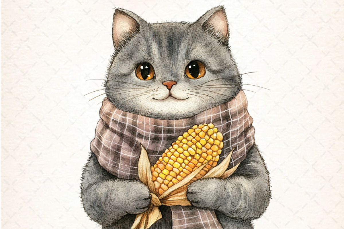 Thanksgiving Cat Clipart, an Illustration by DreamCafeArt (Photo 5 of 5)