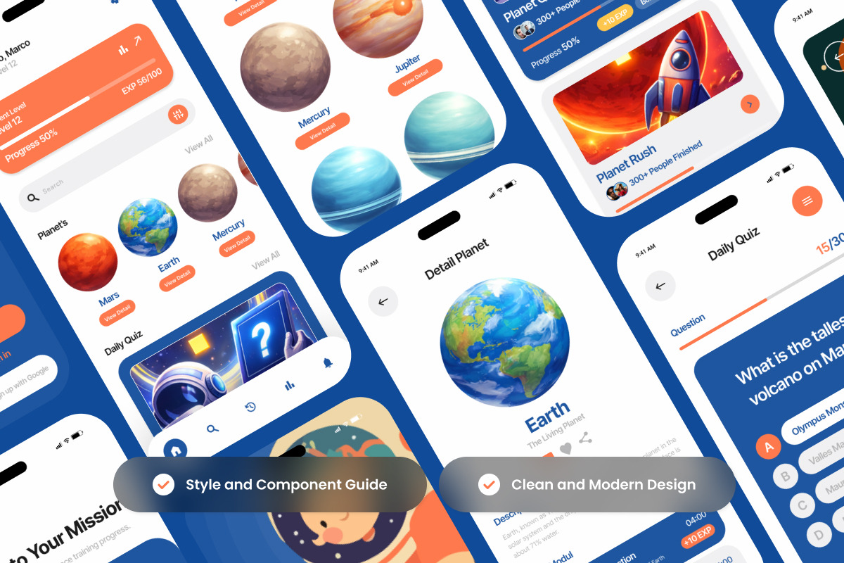 Quizstronaut Space Academy Quiz App, an App Template by productype1 (Photo 3 of 5)