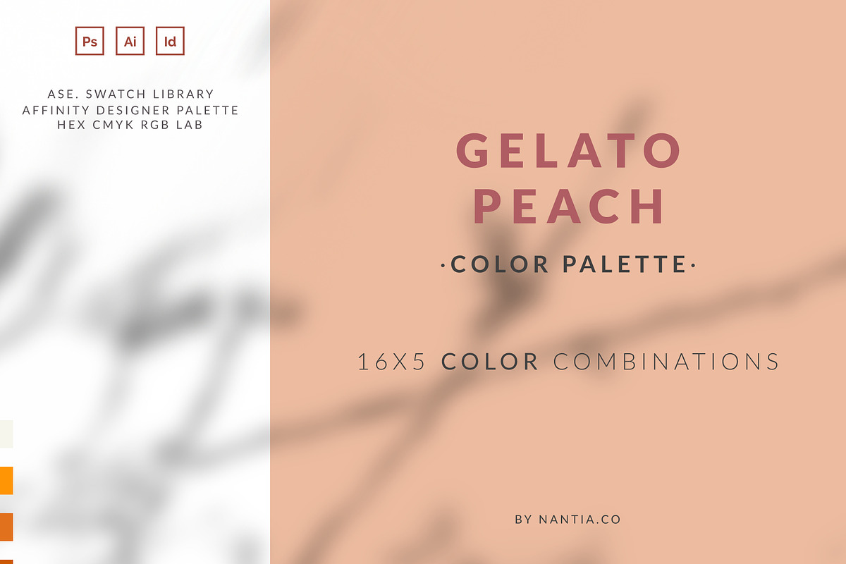 Color Palettes Swatches Peach Gelato, a Palette Add-On by Greek fonts by nantia.co (Photo 1 of 3)