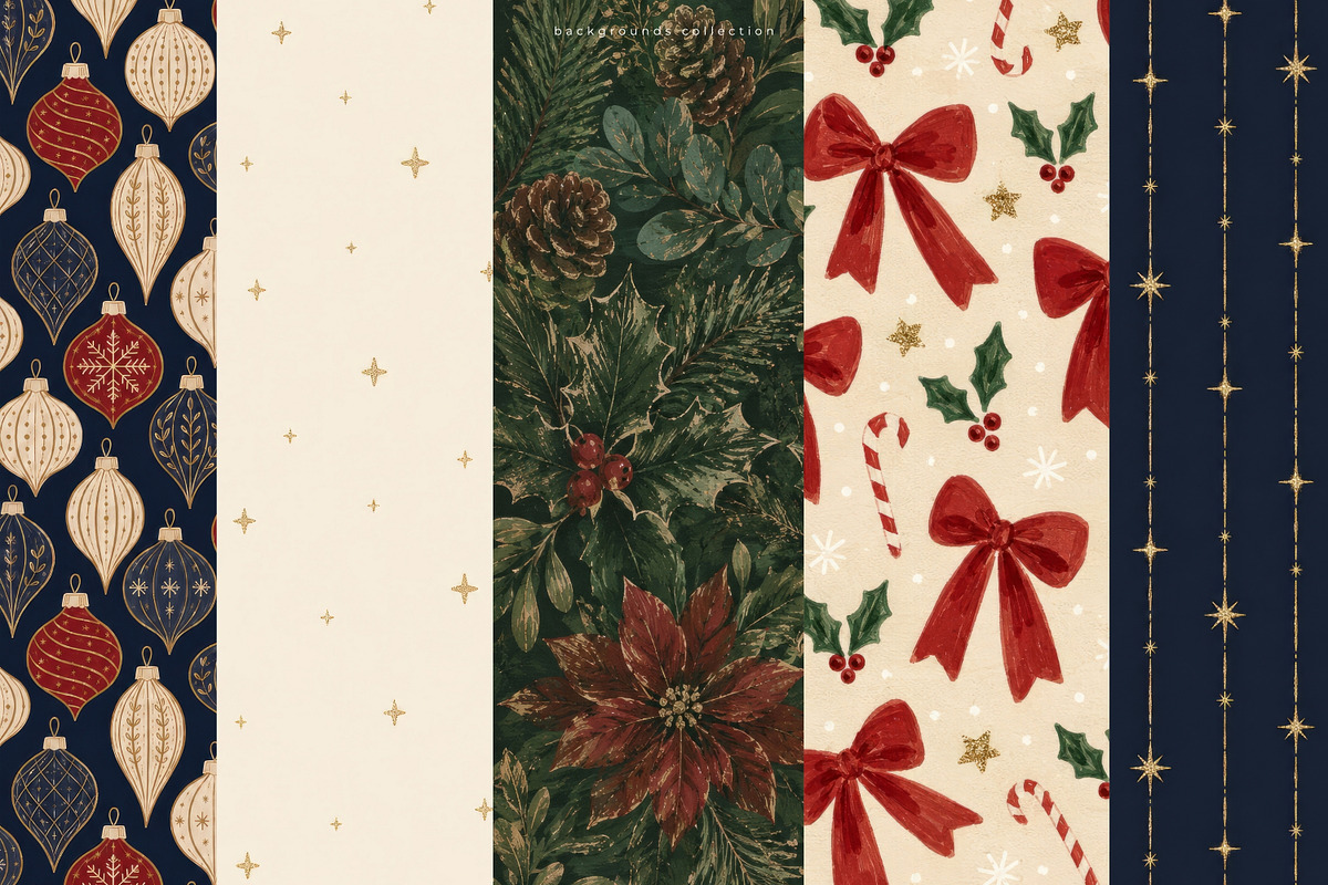 100 Elegant Christmas Backgrounds, a Background Graphic by PeDe Designs (Photo 9 of 17)