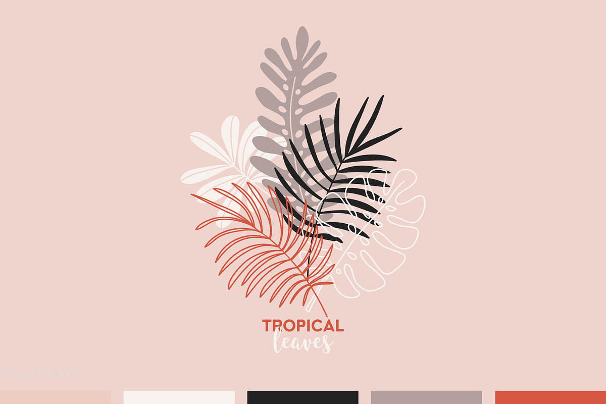 Tropical Leaves & Patterns, an Illustration by amber&ink (Photo 4 of 9)