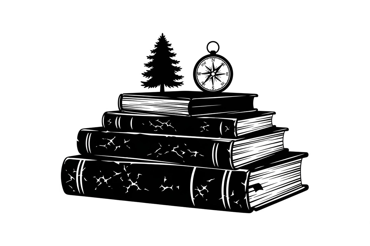 Vintage Book Stack Adventure Bundle, an Illustration by Designs_River (Photo 25 of 31)