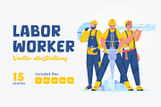 Labor Worker Illustrations, a Person Illustration by Ilusiku Studio (Thumbnail 1 of 4)