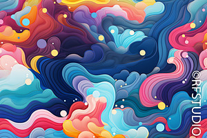 MAGIC WAVES. Seamless Bundle 2