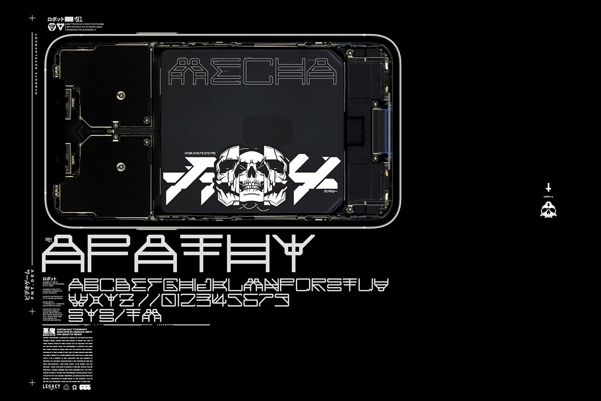 Apathy, a Font by Hydro74 (Photo 1 of 4)