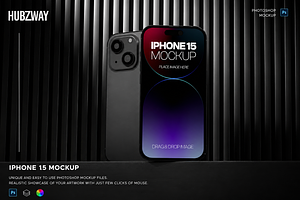 Iphone 15 Mockup, an iPhone Mockup by Hubzway