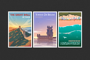 Travel Posters Set. Vol.3