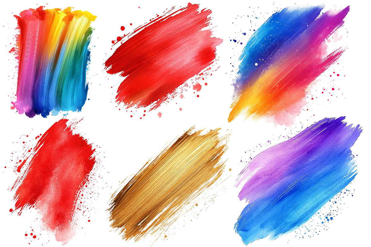 Watercolor Brushstroke Png, an Illustration by Designworld (Photo 2 of 5)
