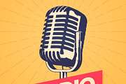 Retro Style Radio Or Concert Poster, an Object Illustration by Black White Mouse Design (Thumbnail 3 of 4)